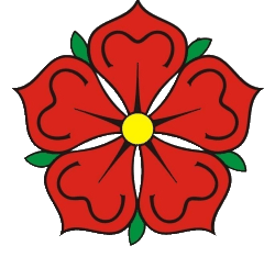 pětilistá červená růže rožmberků