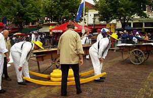 Trhy sýrů v Alkmaaru - trh sýrů