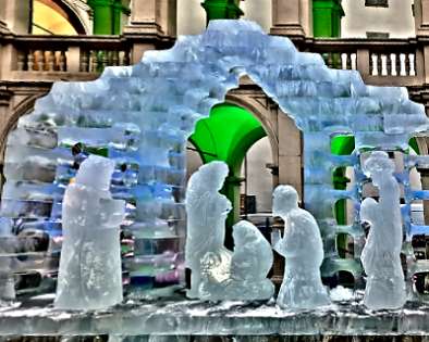 Advent v Grazu - ledové jesličky